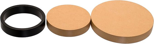 EISCO Disk and Ring Race Demonstation Set - Demonstrate Relationship Between Distribution of Mass and Rotational Inertia - Includes 2 Wooden Disks & 1 Metal Ring