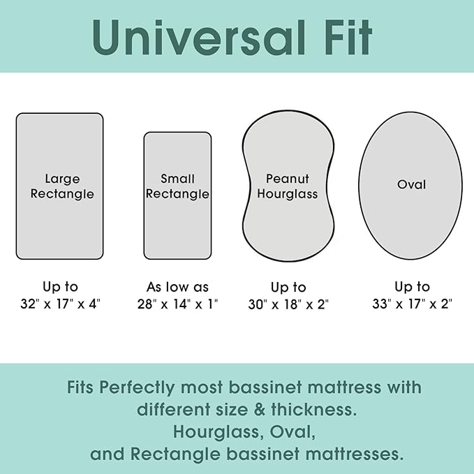 Stretch Fitted Bassinet Sheet Set BROLEX 2 Pack Cradle Sheets for Bassinet Pad/Mattress,Unisex Boys Girls,Ultra Soft,Space Planet