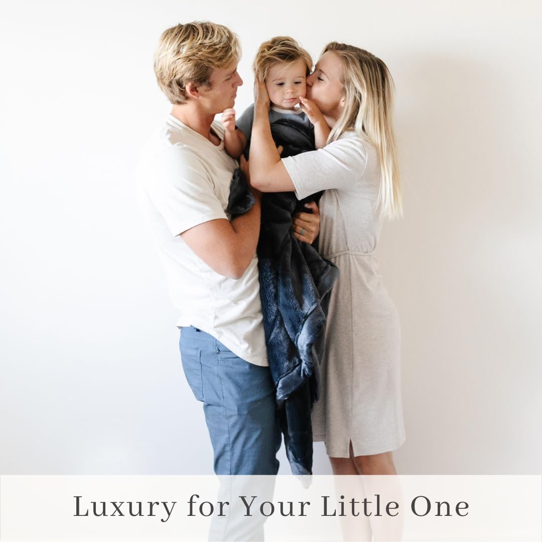 SARANONI Receiving Blankets for Babies Super Soft Boutique Quality Lush Luxury (Charcoal, Receiving 40" x 30”)