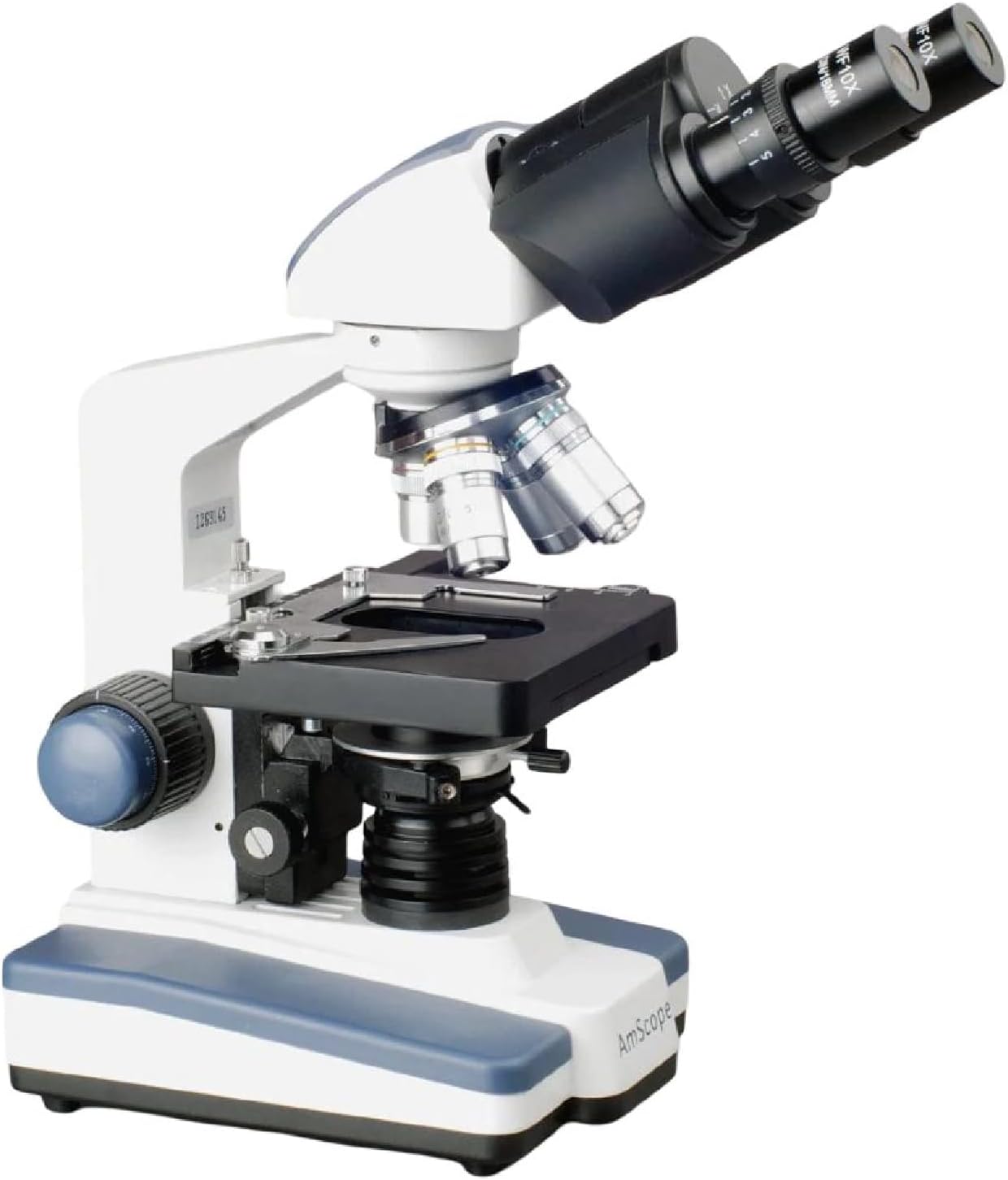 AmScope B120 Series Student & Professional LED Binocular Compound Microscope - 40X-2500X Magnification - Includes 0.3MP USB 2.0 Camera & Siedentopf Head