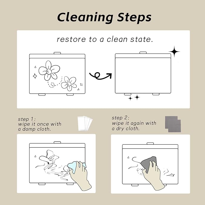 Led Note Board,Doodle Glow,Led Drawing Board for Kids,Acrylic Dry Erase Board with Light and 7 Colors Pens,LED Note Board with Colors for Office School Home (7.8x7.8 inches)