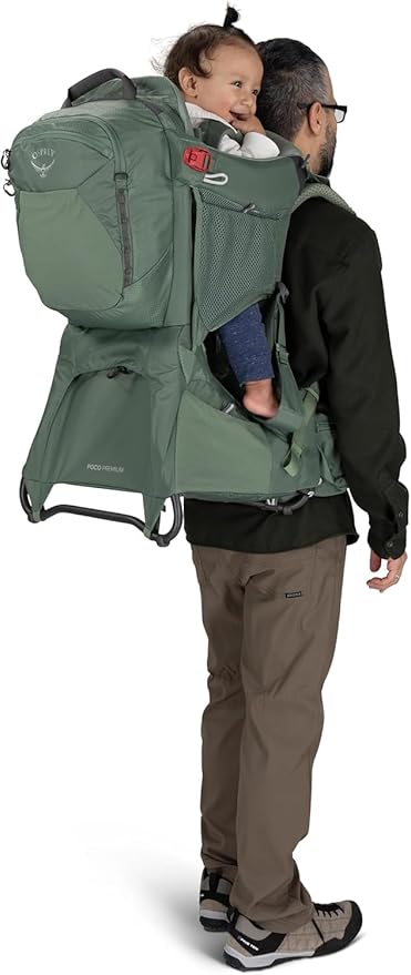 Osprey Poco Premium Child Carrier Backpack - Deluxe Kid Carrier for Hiking with Built-in Sunshade, Removable Daypack, and Adjustable Fit - Premium Comfort for Parent and Child