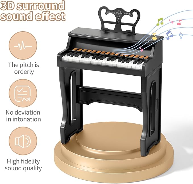 Toy Pianos for Kids Ages 3-7 - Children's Musical Keyboard for Beginners Boys Girls Birthday Gift Learning Piano 37 Keys 4 5 6 8 Years Old Girls and Boys Birthday Gift