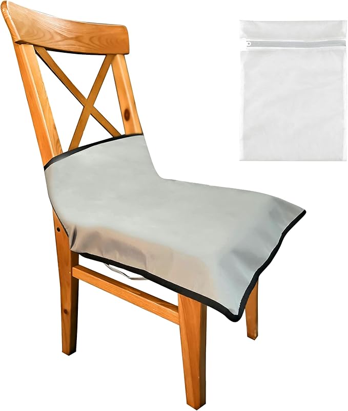 ReignDrop Booster Seat Cover Protector – Water-Proof High Chair Seat Protector Pad – Large Dining Room Chair Seat Protector – Includes Wash Bag – Easy to Maintain – Anti-Slip Backing