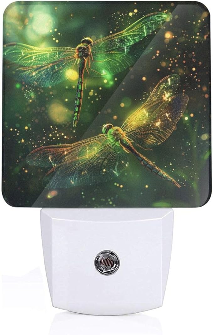 Led Night Light, Dragonfly Decorative Plug in Nightlights,with Smart Auto Dusk to Dawn Night Light for Bedroom, Kitchen, Nursery, Bathroom