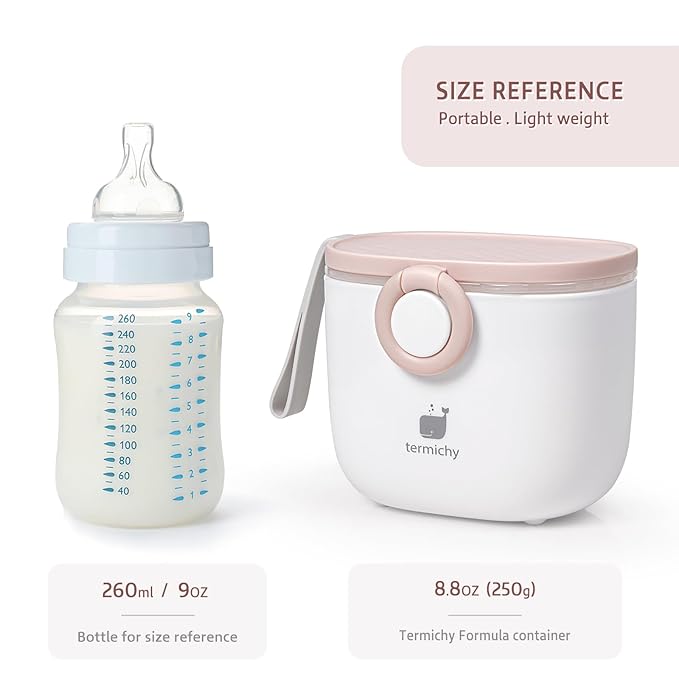 Termichy Baby Formula Dispenser, Portable Formula Dispenser Container with Scoop and Carry Handle for Travel Outdoor Activities for Baby Infant, 500ml