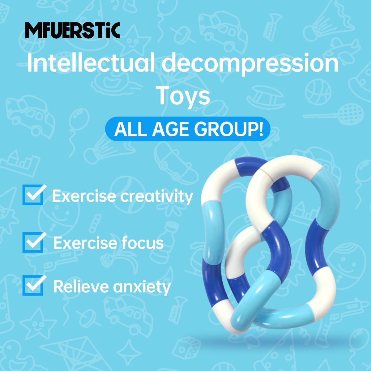 40Pcs Color-enriched Silent Portable DecompressionToys， Relaxation Therapy and Stress Relief Education Toys, Anxiety Relief and Stress Relief Toys, Great Gifts and Party Toys