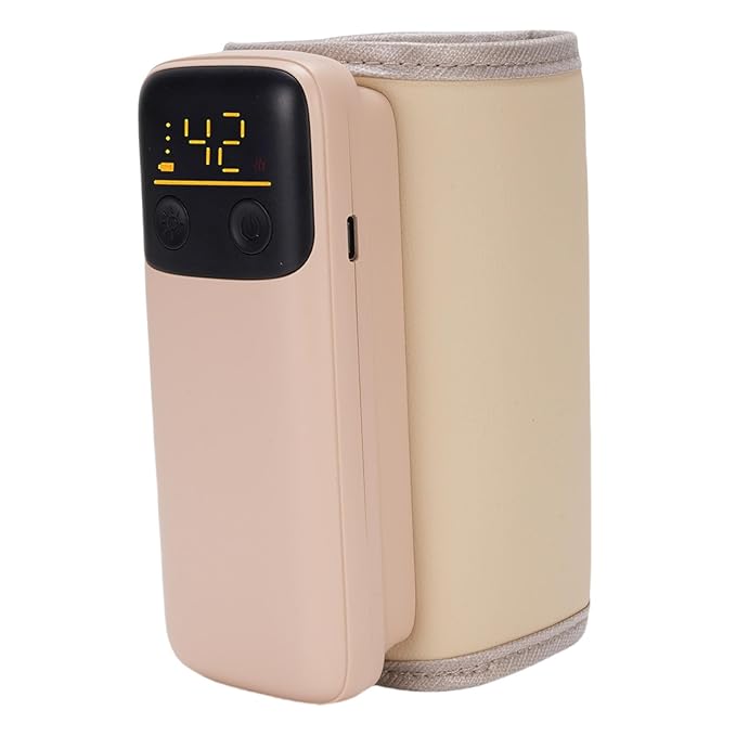 Baby Bottle Warmer with LCD Screen Portable Fast Baby Milk Warmer 6 Gears Temp Control 6000mAH