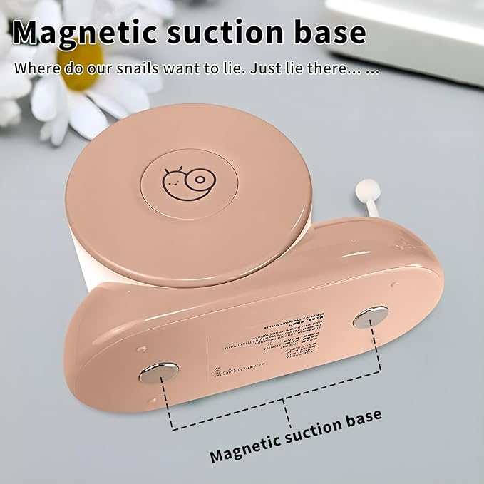 Cute Snail Night Light | Magnetic Base Dimmable Bedside Lamp | 800mAh Long-Lasting Soft Light |USB Rechargeable Timer Safe Portable LED Lamps|Breastfeeding Dorm Room Decor
