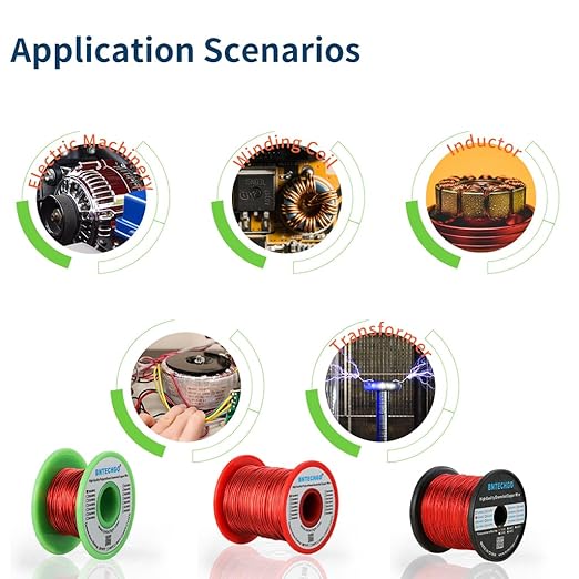 BNTECHGO 22 AWG Magnet Wire - Enameled Copper Wire - Enameled Magnet Winding Wire - 4 oz - 0.0256" Diameter 1 Spool Coil Red Temperature Rating 155℃ Widely Used for Transformers Inductors