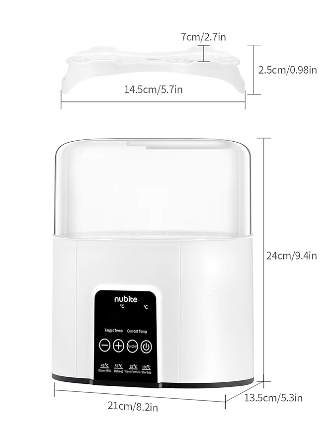 Double Baby Bottle Warmer 24H Constant Mode for All Bottles, Breastmilk Baby Milk Heater, Heating Baby Food, Formula Water Warmer for Twins, Accurate Temperature Control