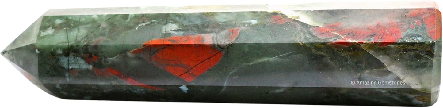 Amazing Gemstone African Bloodstone Crystal Towers ~ Natural Healing Crystal Point Obelisk for Reiki Healing and Crystal Grid (3- Inch)