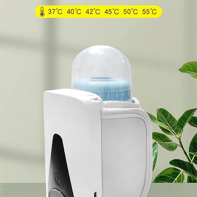 Buachois Baby Milk Bottle Insulation Cover,Portable Baby Bottle Warmer Constant Temperature Fast Charging Insulation Cover for Home Travel Nursing Mom Daycare
