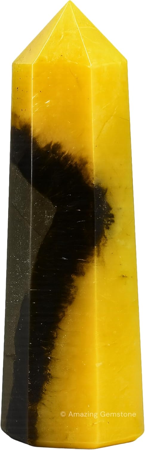 Amazing Gemstone Septarian Crystal Towers - Natural Healing Crystal Point Obelisk for Reiki Healing and Crystal Grid (3 Inch)