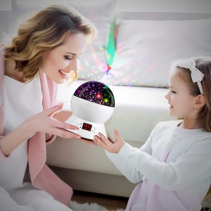 Star Night Light Projector for Kids with Timer - Glow in The Dark Stars and Moon, Best Gift for 1-14 Years Old