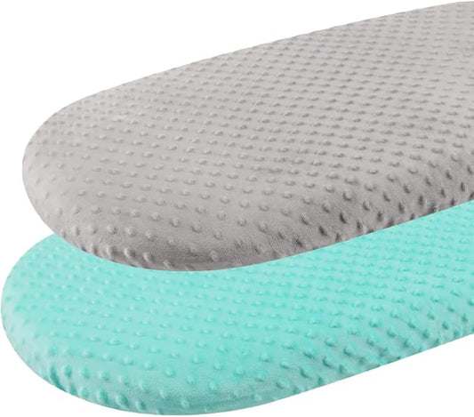 Dot Bassinet Sheet Set 2 Pack Stretch Fitted Cradle Sheets,Ultra Soft Thick Universal Fit Oval Rectangle Hourglass Pad/Mattress, for Baby Girls and Boys Grey Green