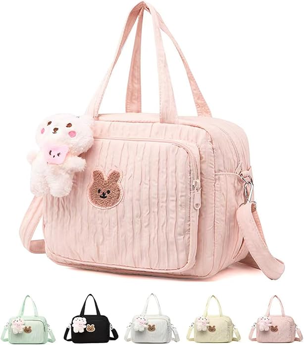 Baby Diaper Bag Tote, Cute Small Crossbody Nappy Mommy Bag, Lightweight Travel & Hospital Multifunction Storage Tote