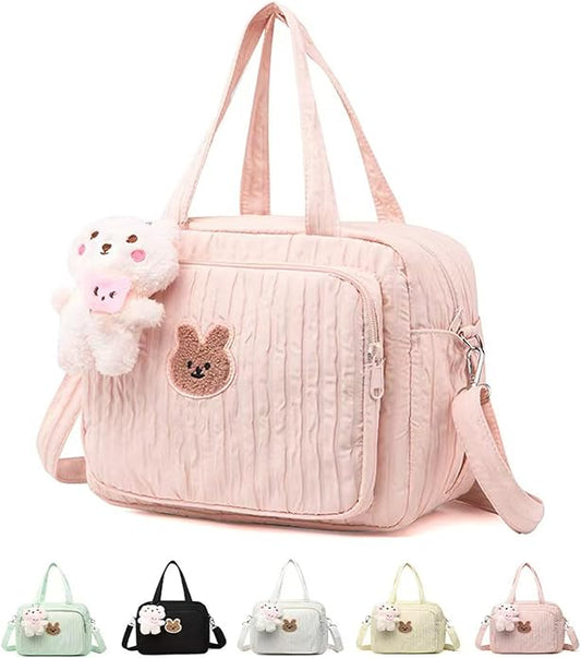 Baby Diaper Bag Tote, Cute Small Crossbody Nappy Mommy Bag, Lightweight Travel & Hospital Multifunction Storage Tote