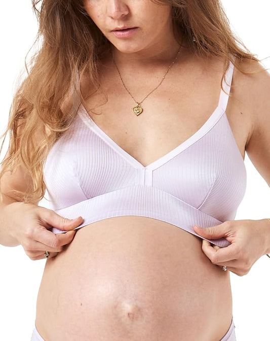 Bodily The Effortless Bra for Pregnancy, Postpartum & Nursing, Soft, Seamless, Stretchy & Wireless Pull-Down Maternity Bra