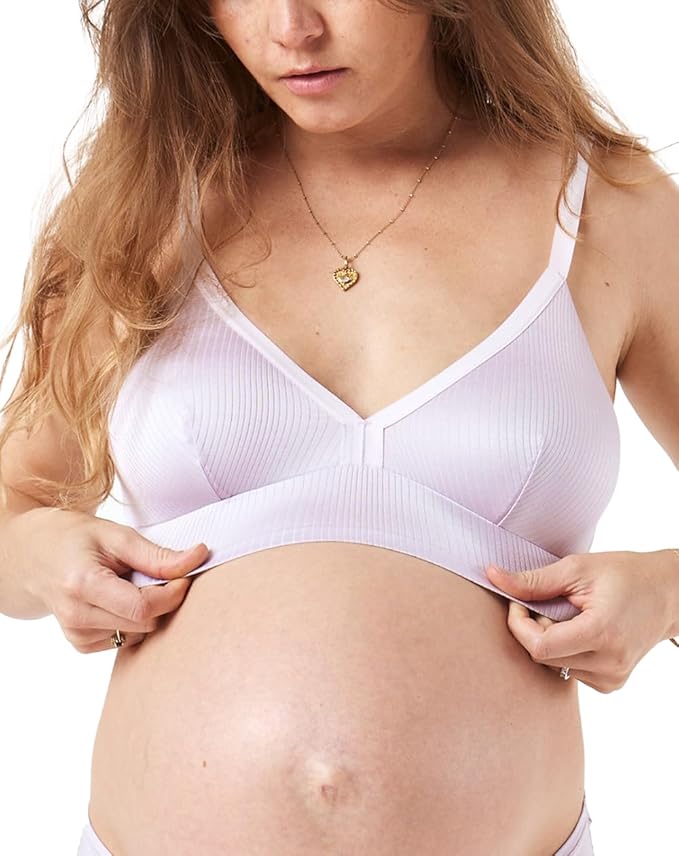 Bodily The Effortless Bra for Pregnancy, Postpartum & Nursing, Soft, Seamless, Stretchy & Wireless Pull-Down Maternity Bra