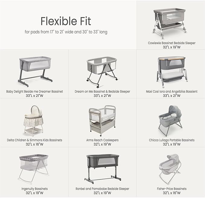 lulumoon Muslin Bassinet Sheets for Baby: Soft Bedside Sleeper Bassinet Fitted Sheets for Boys and Girls