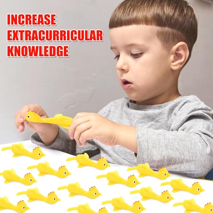 20 Pcs Slingshot Chicken Finger Toys Party Favors for Kids,Flying Sticky Rubber Chicken Fidget Toys for Boys Girls Birthday Halloween Gag Gift Goodie Bag Easter Basket Stuffers Valentines Xmas Gifts