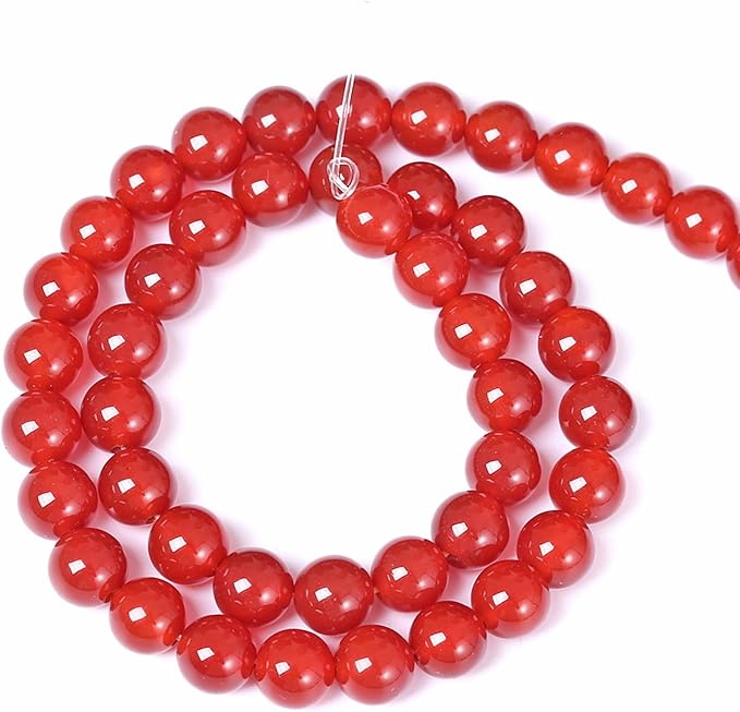 12MM 32PCS Natural Stone Red Agate Loose Beads for Jewelry Making DIY Bracelet Semi Precious 1 Strand