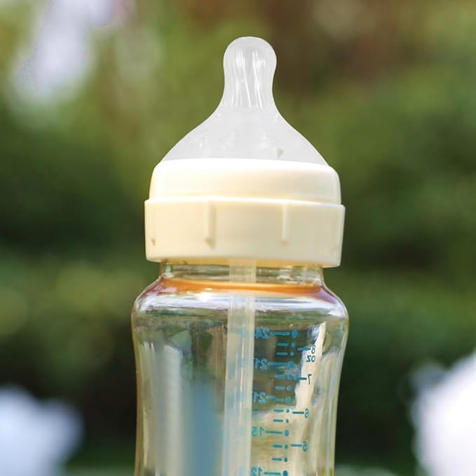 Totority 3pcs Weighted Straw Nipples for Bottles Soft and Design for Comfort for Teething and Transition Easy to Use and Clean