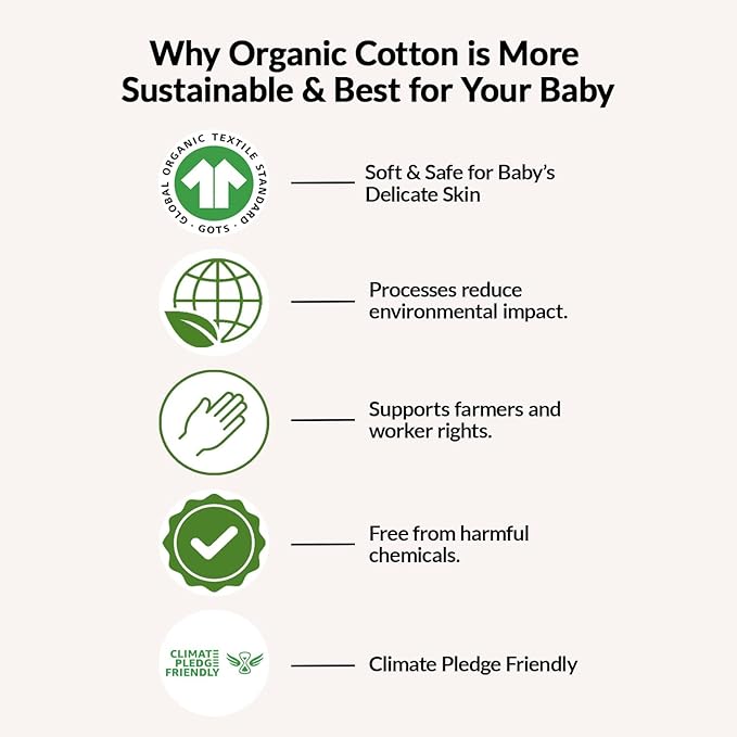 100% Organic Cotton Crib Sheets (3-Pack) - GOTS Certified - Breathable Organic Crib Sheets - Double-Elastic for Secure Fit, Extra Protection for Your Baby - Gender-Neutral Sheet (28"x55")/ 140 x 70cm