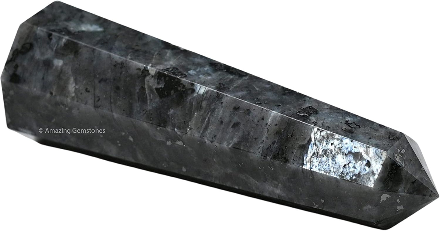 Amazing Gemstone Larvikite Crystal Towers ~ Natural Healing Crystal Point Obelisk for Reiki Healing and Crystal Grid (2 to 3 INCH)