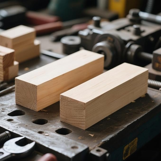 JAPCHET 12 Pieces 5 x 1-1/2 x 1-1/2 Inch Basswood Carving Blocks, Natural Carving Blocks, Unfinished Basswood Blocks for Carving, Crafting and Whittling