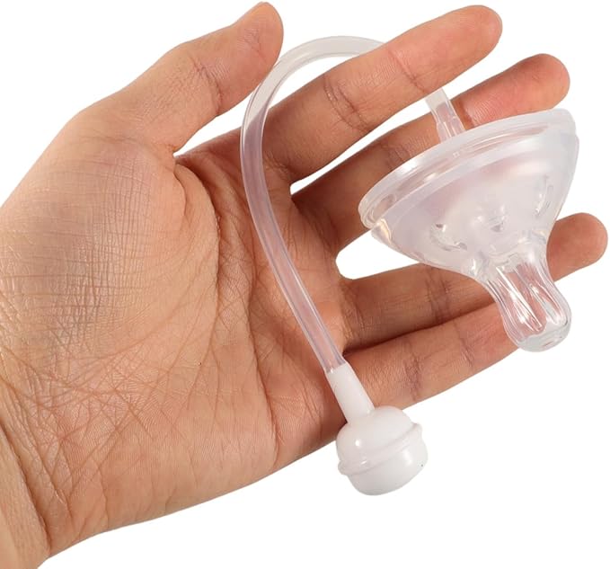 Totority 3pcs Weighted Straw Nipples for Bottles Soft and Design for Comfort for Teething and Transition Easy to Use and Clean
