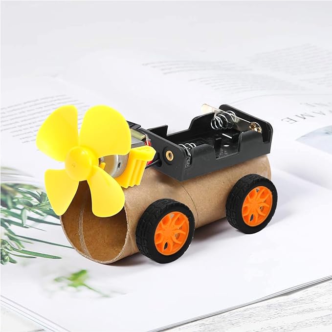 Sntieecr 276PCS DC Motor Kit, Mini Electric Circuit Kit for DIY Science Projects with Motors, LED Light, Vanes Propeller, AA Battery Holder, Plastic Gears, Gift for Kids