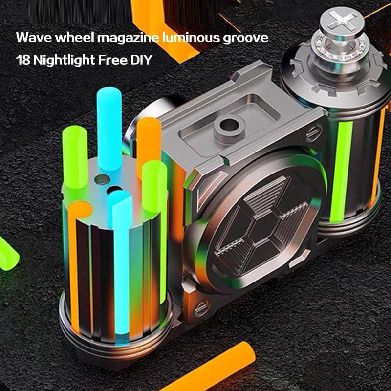 Tank Fidget Roller,Metal,Glow in The Dark Adult Handheld Fidget Spinner,EDC Fidget Toys,Ideal Gift for ADHD/ADD/Autism to Relieve Stress&Tension&Anxiety,Promote Focus&Clarity(Silver)