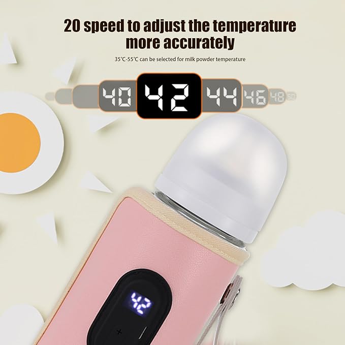 Portable Bottle Warmer Portable Bottle Warmer 18w Quick Heating Baby Temperature Adjustable USB Baby Heater for Home Family Style 2