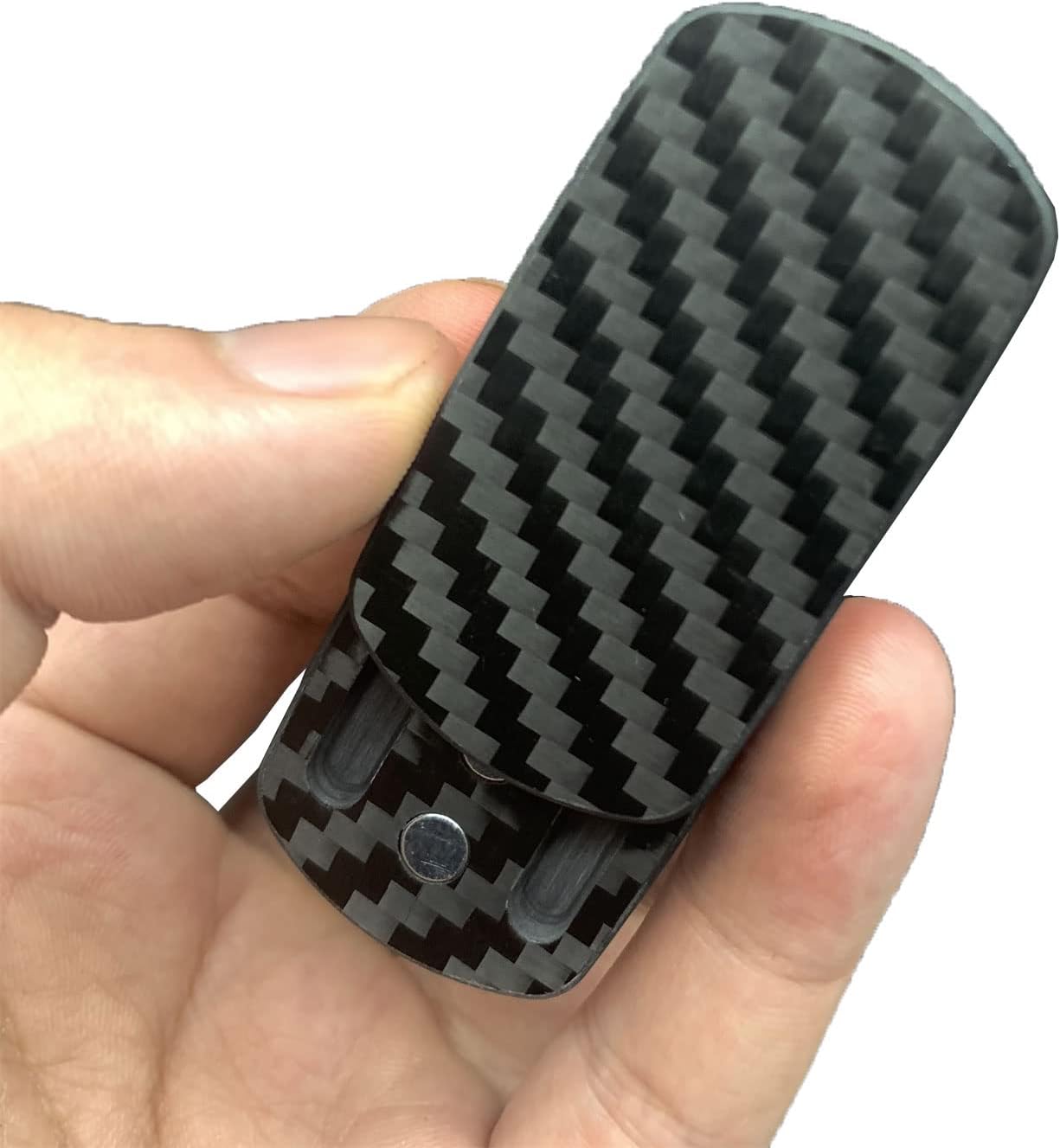Rectangular Block Carbon Fiber Push Haptic Slider Adult Fidget Toys EDC ADHD Tool Anti-Anxiety Fidget Slider Stress Relief Toys Cool Stuff for Men (Black Texture)