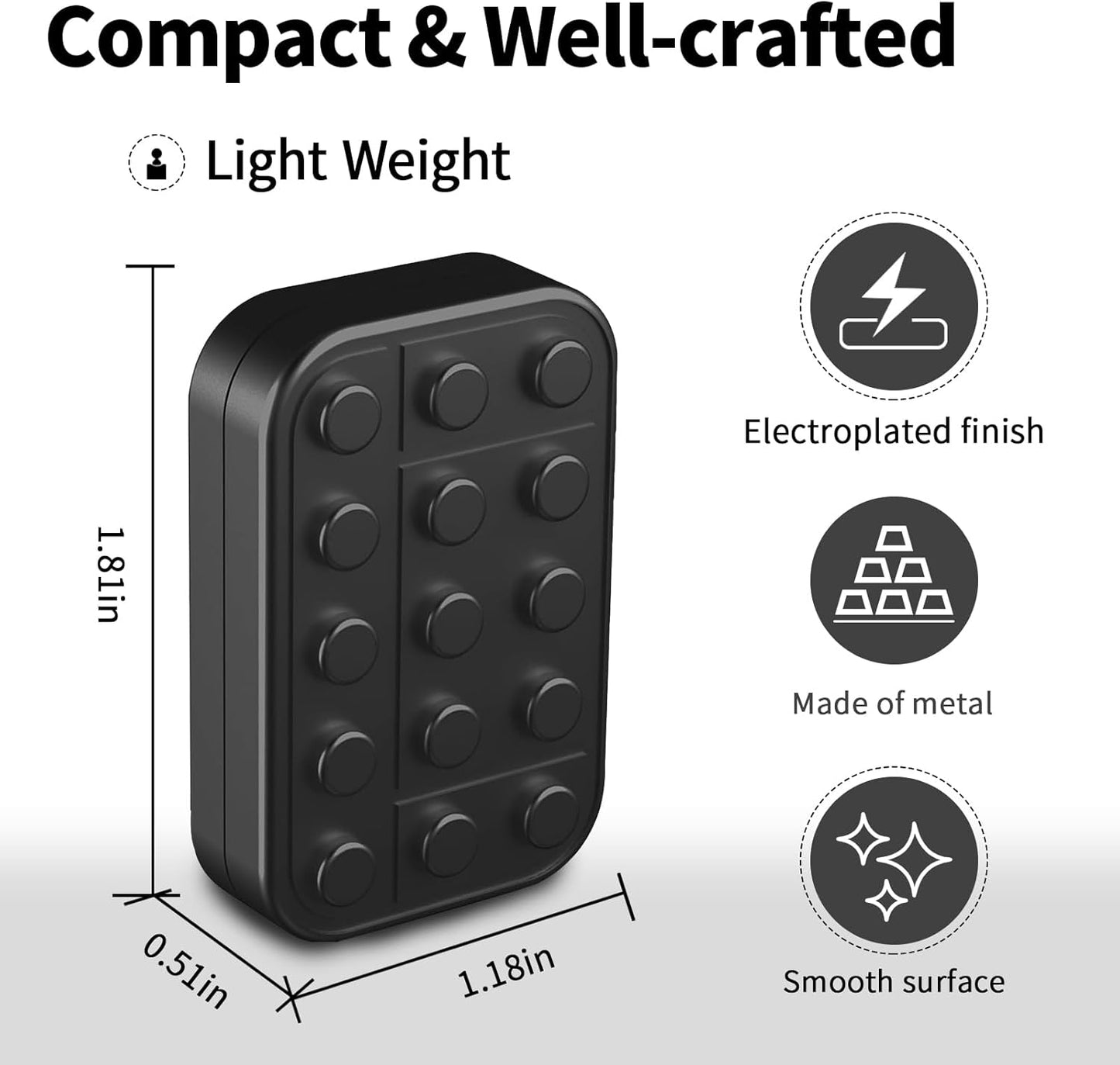 Fidget Toys Adults Metal Fidget Slider Magnetic EDC Haptic Fidget Toys for Adults - Black1