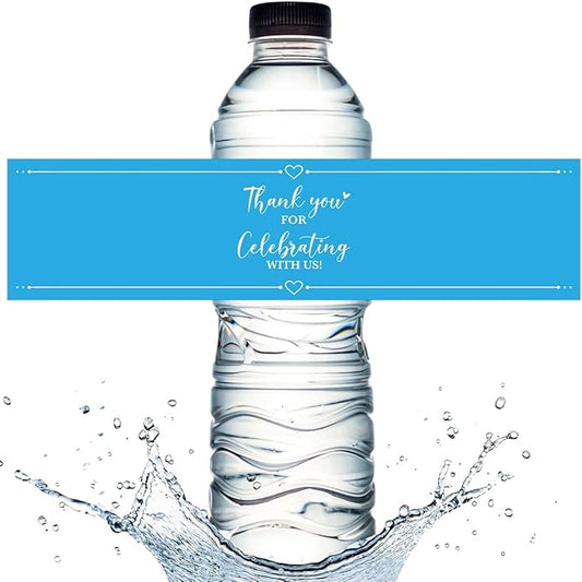 100PCS Wedding Water Bottle Labels Waterproof Greenery Floral Wraps Sticker for Water Bottle Baby Shower Bottle Label for Bridal Shower Party Thanks A16