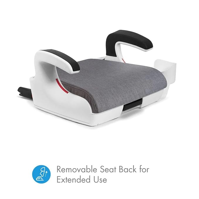 Clek Oobr High Back Booster Seat with Adjustable Headrest, Reclining Design, Latch System, and Retardant-Free Fabric (Mammoth Ziip)