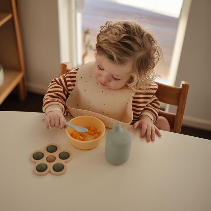 mushie Silicone Baby Feeding Spoons | 2 Pack (Ivory)