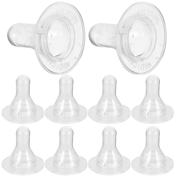 Replaceable Baby Bottle Nipples 10pack Silicone Nipple Sucker for Nursing Bottle for Lamb Pig Calf Cow