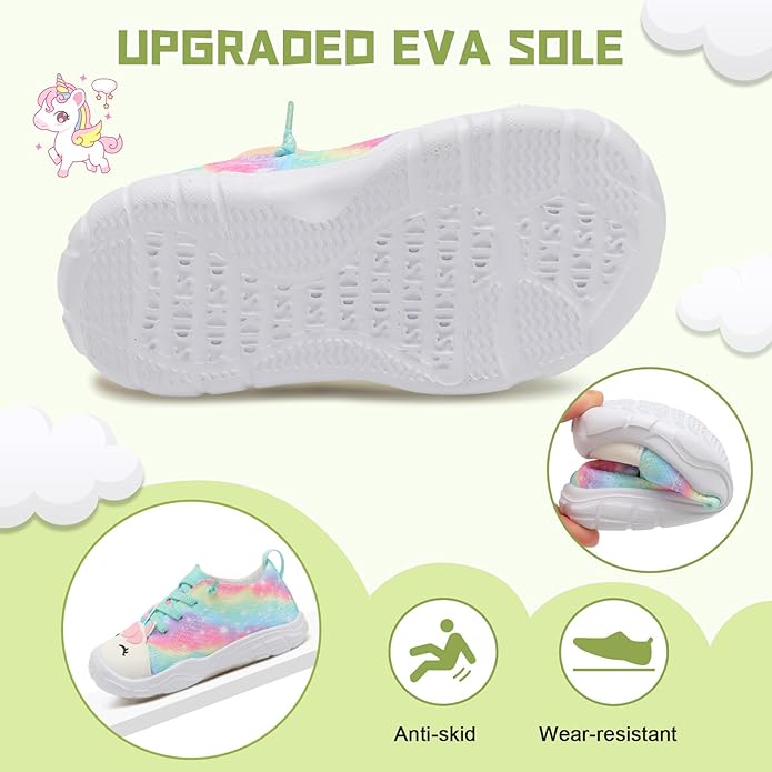 JIASUQI Toddler Shoes for Boys Girls Slip on Sneakers Wide Toe Walking Shoes Toddler Sock Shoes