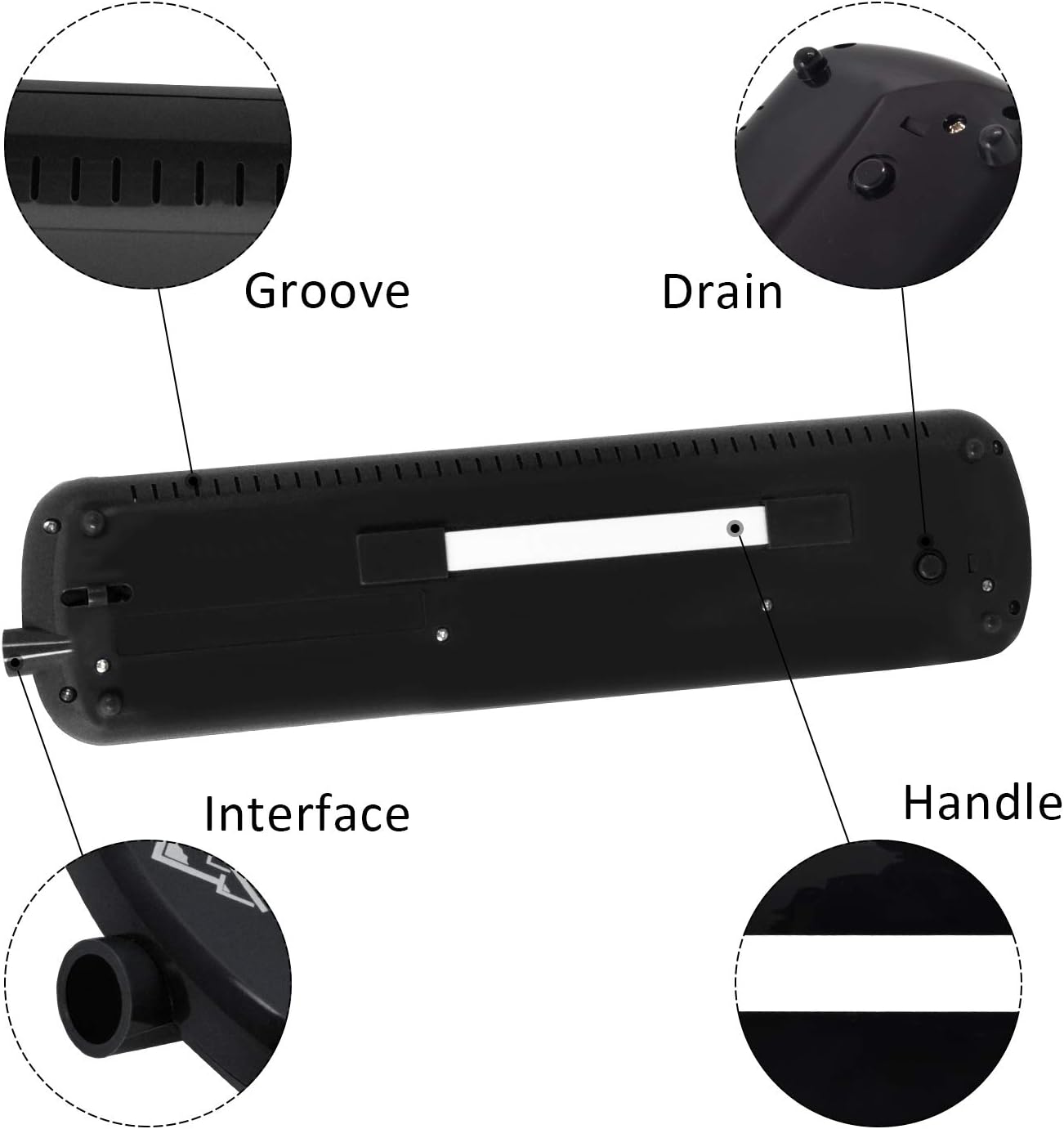 EastRock 37 Key Melodica Instrument Air Piano Keyboard Soprano style Pianica with Mouthpiece Tube Sets and Carrying Bag Black