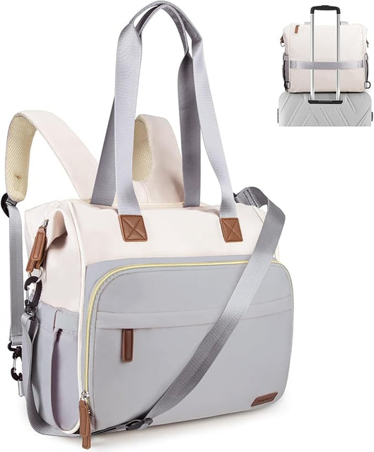 Diaper Bag Backpack, Mommy Travel Diaper Bag Tote with Shoulder Strap, Hospital Bag, Weekender Baby Bag for Mom
