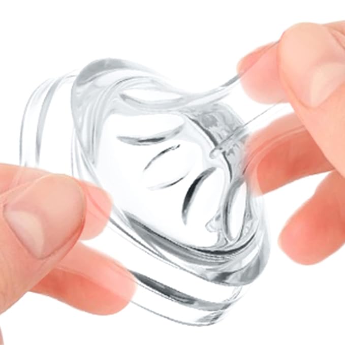 4pcs Bottle Nipples Transparent Soft Silicone Baby Bottles Nipples for 6 to 12 Month Old Infant