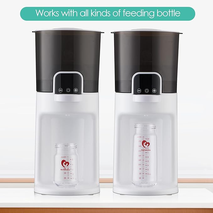Bellababy Instant Baby Bottle Warmer,Warm Water Dispenser for Making Formula Bottle Instantly,Detachable Container Easy Cleaning,24/7 Keep Warm, Adjustable Temperature(Dark,110V Only)