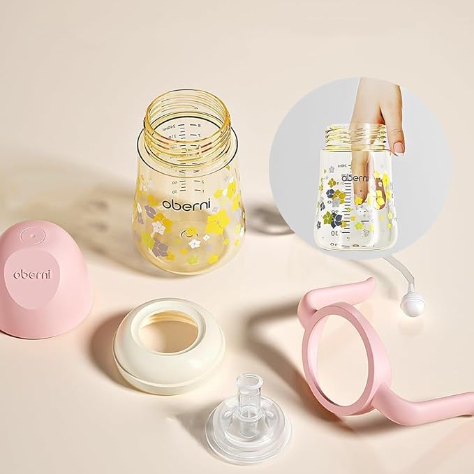 Baby Sippy Cup 240ml/8oz, Toddler Water Drinking Bottle with Non-Spill Valved Spout for 6+ Months, Pink/3Pack