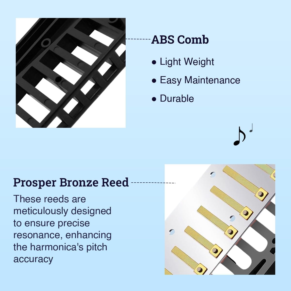 Harmo Mini-Mo Keychain Harmonica - 4 Hole 8 Tunes Type C Mini Harmonica Keychain, Stylish and Portable Mini Keychain, USA Designed Stainless Steel, Ideal Music Keychain Accessory