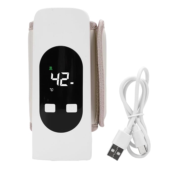 Hilitand Portable Bottle Warmer USB Rechargeable Baby Bottle Warmer 5200mAh Travel Bottle Warmer with Precise Temperature Control for Home Outdoor Travel