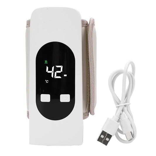 Hilitand Portable Bottle Warmer USB Rechargeable Baby Bottle Warmer 5200mAh Travel Bottle Warmer with Precise Temperature Control for Home Outdoor Travel